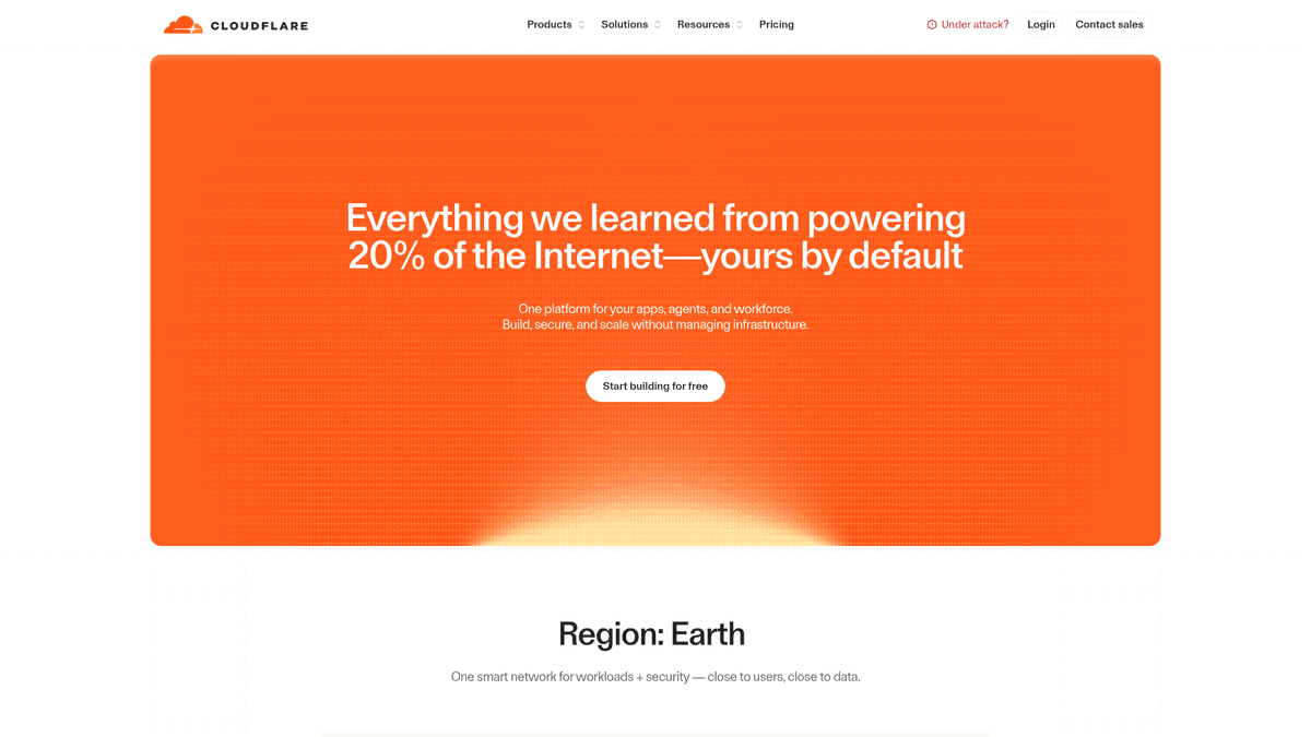 Cloudflare screenshot