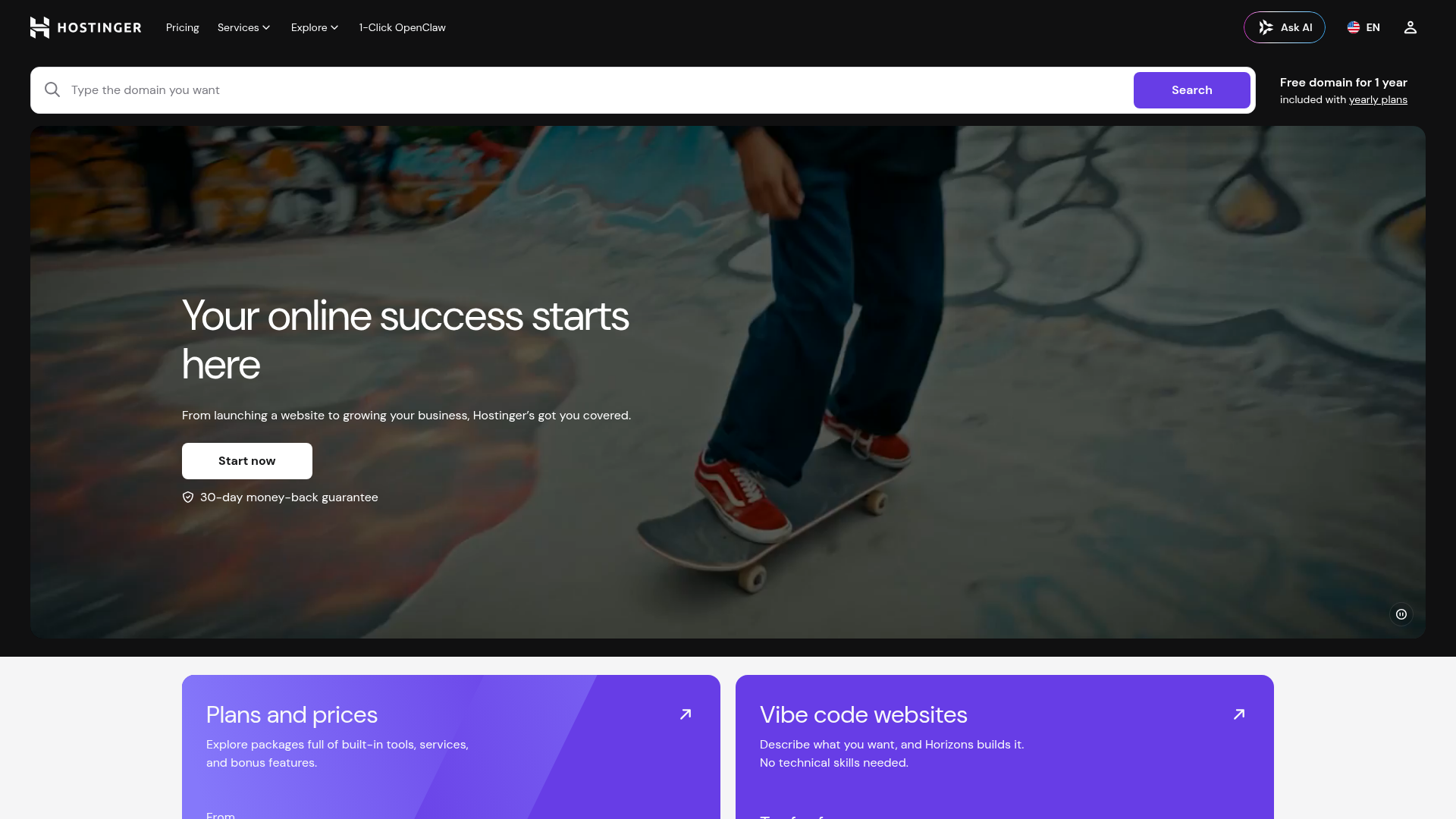 Hostinger screenshot