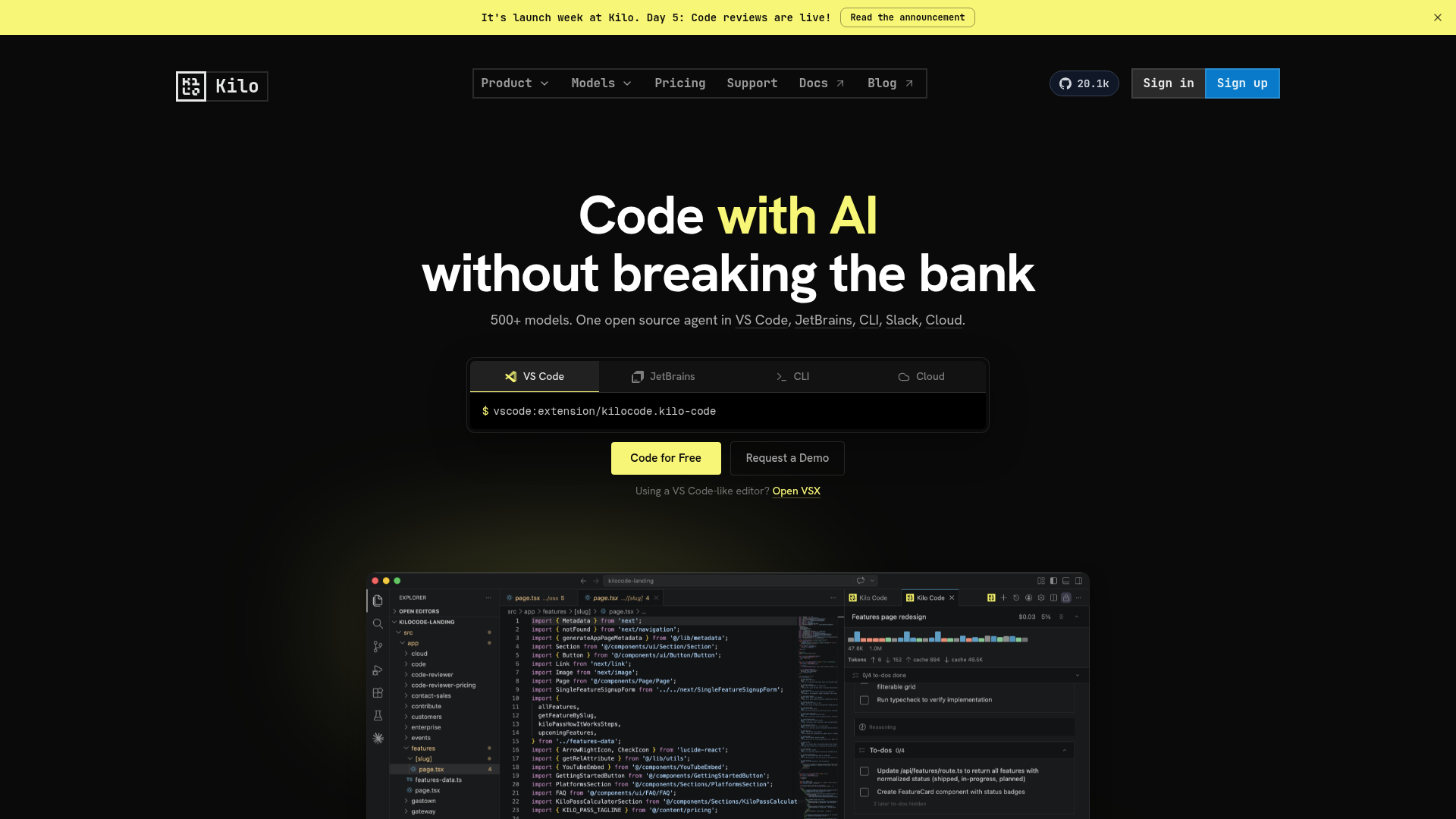 Kilo Code screenshot