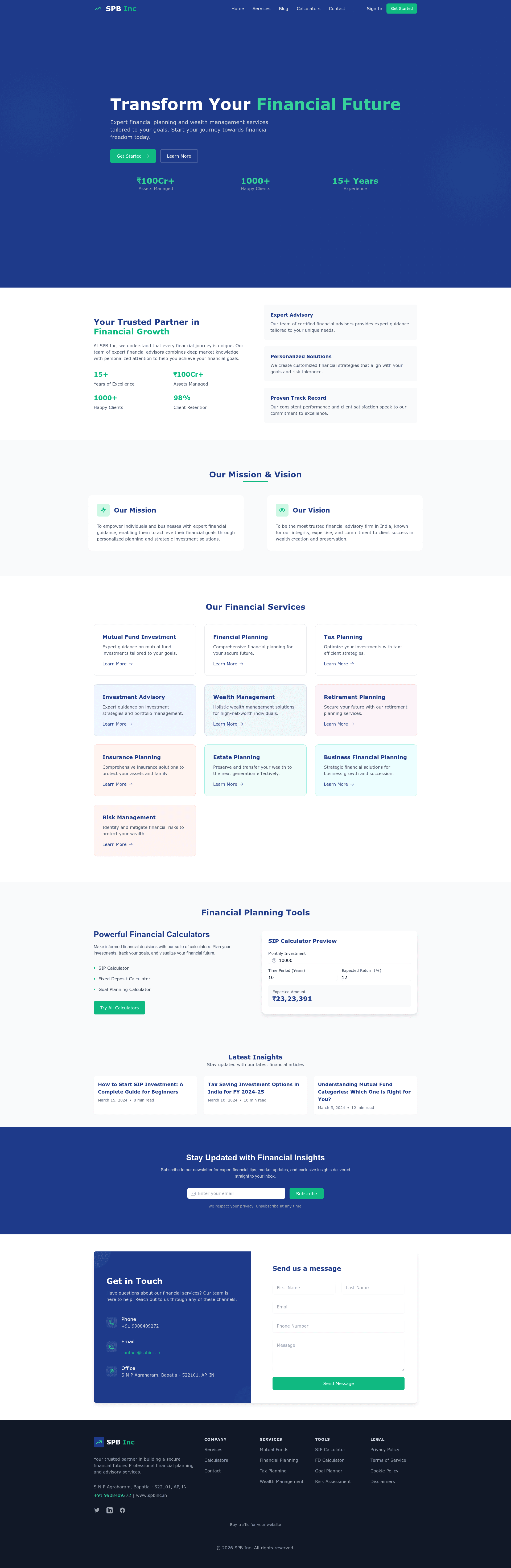SPB Inc website preview